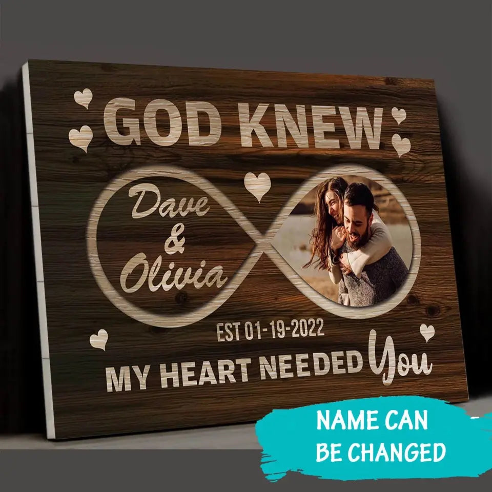 God Knew My Heart Needed You - Premium Canvas Poster (1.25")