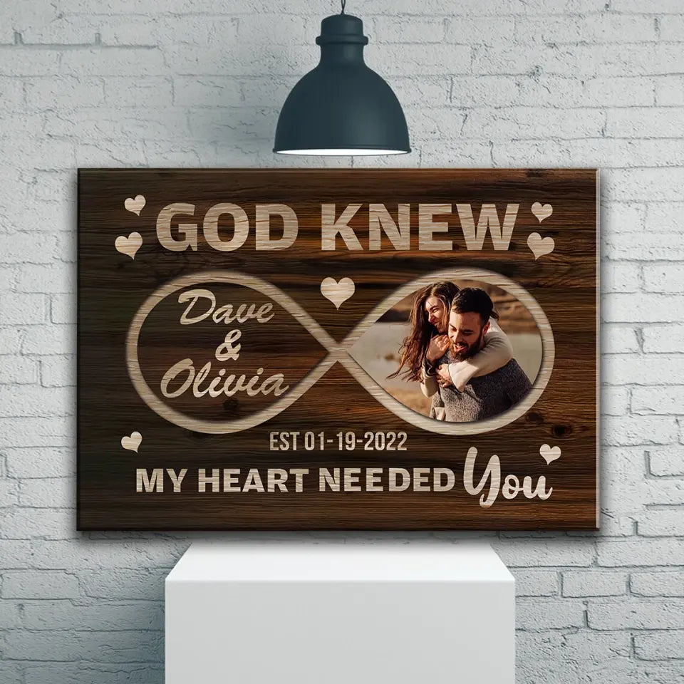 God Knew My Heart Needed You - Premium Canvas Poster (1.25")