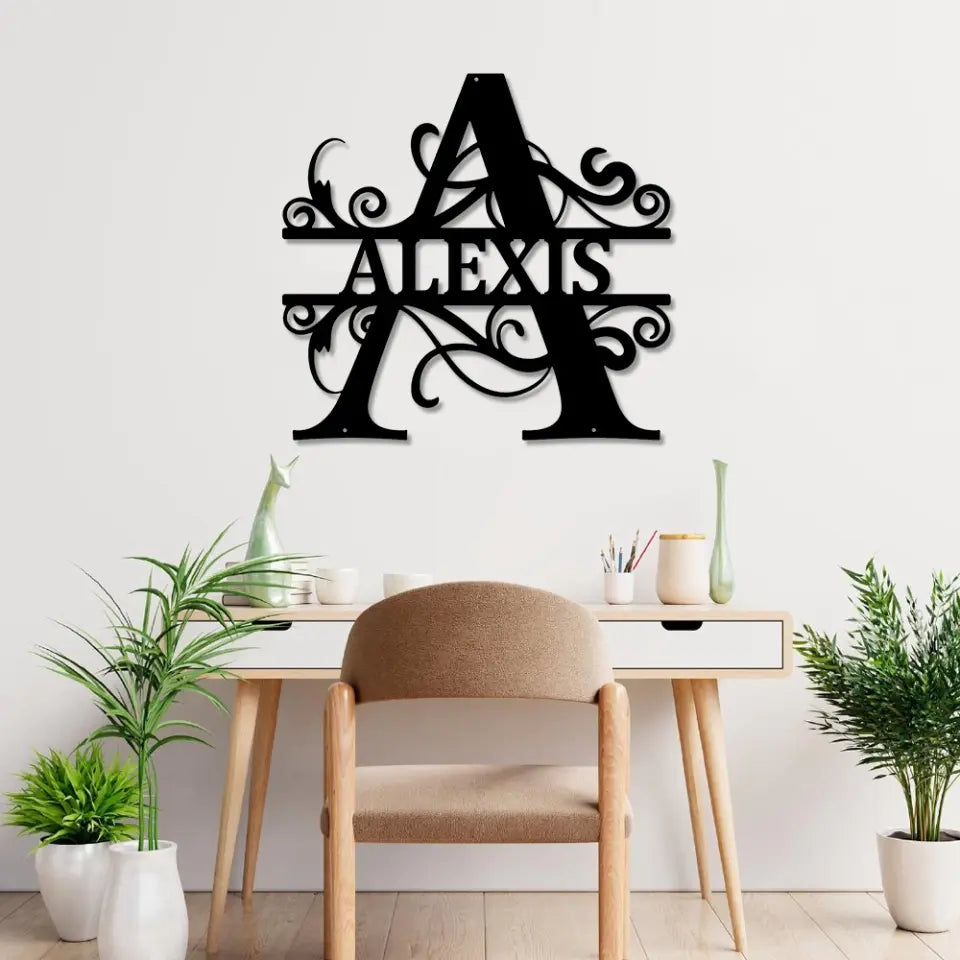 Custom Laser Cut Metal Last Name Sign