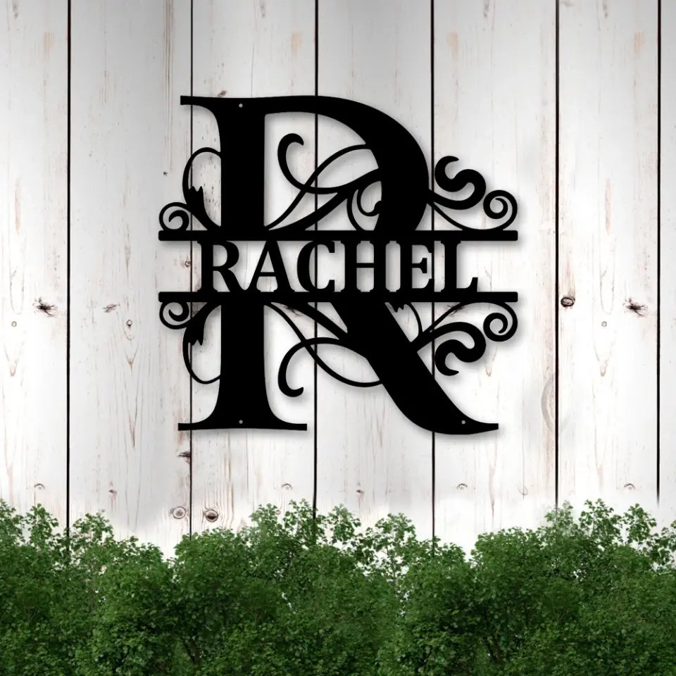 Custom Laser Cut Metal Last Name Sign
