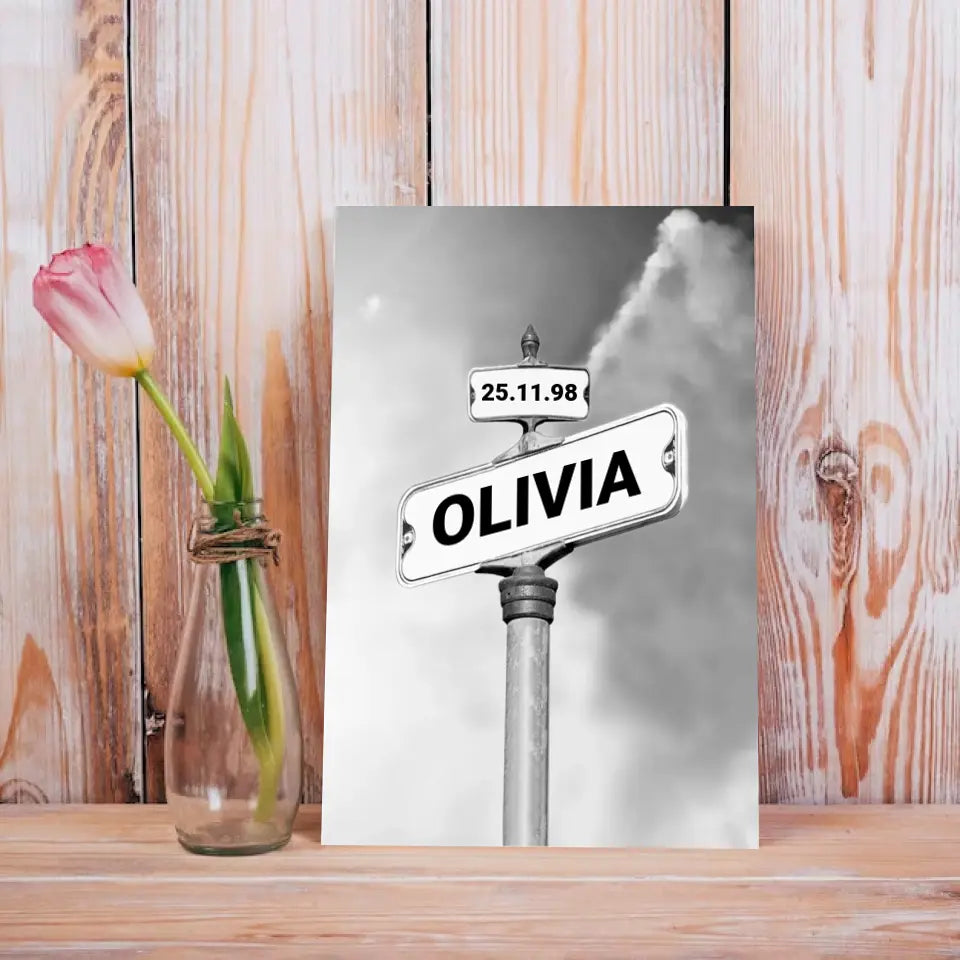 Personalized Canvas "Date of birth of children" - A Heartfelt Father's Day Gift (0.75")