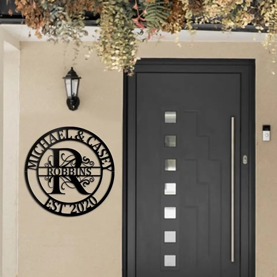 Custom Name Metal Monogram Signs