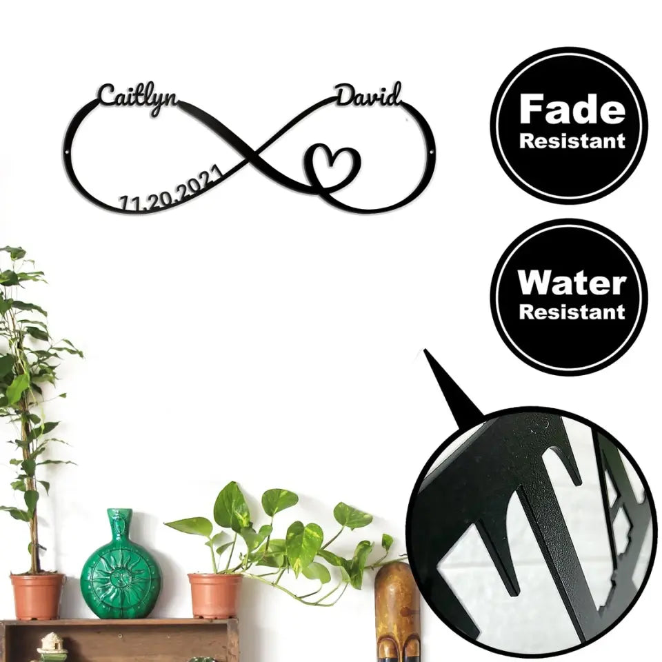 Infinity Love Symbol - Custom Metal Sign