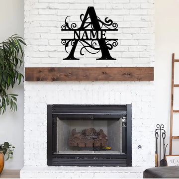 Custom Laser Cut Metal Last Name Sign