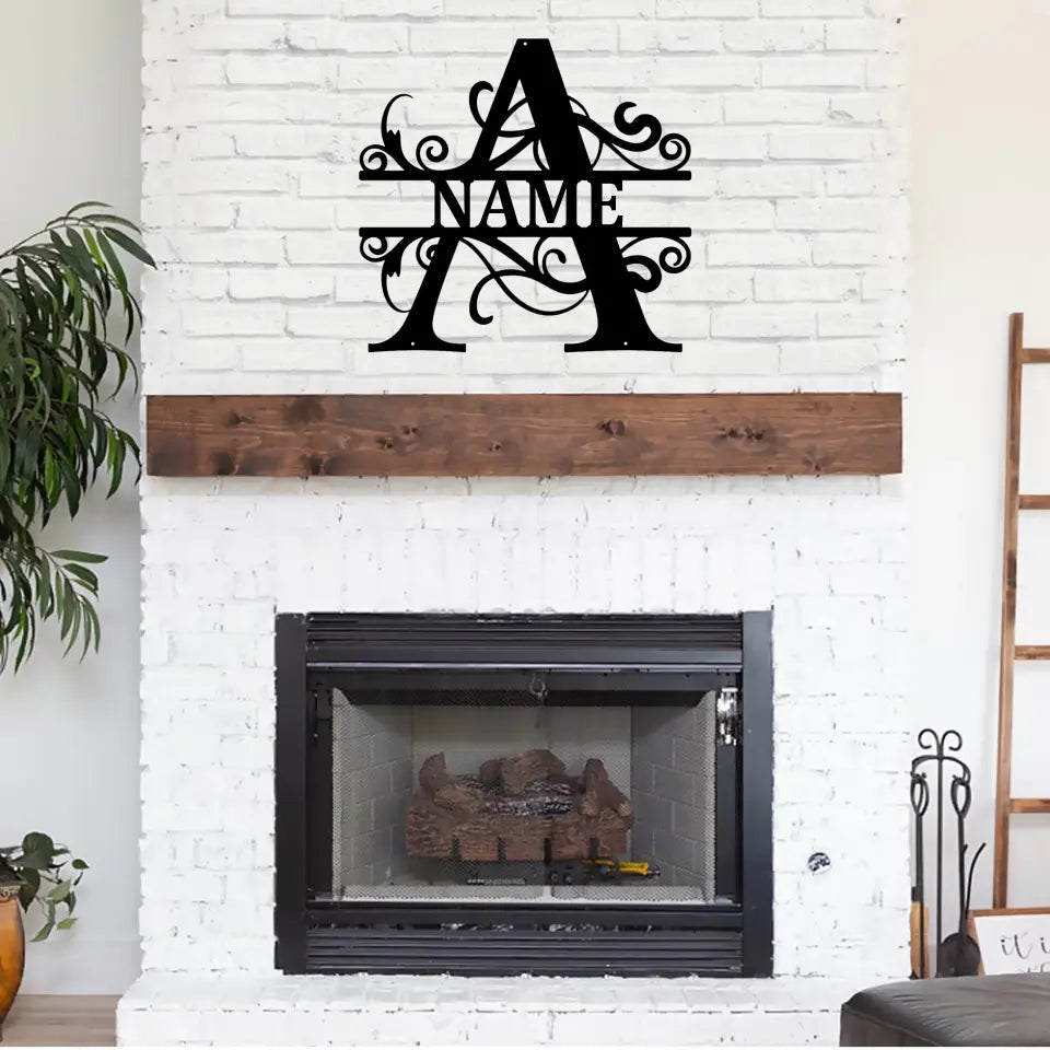 Custom Laser Cut Metal Last Name Sign