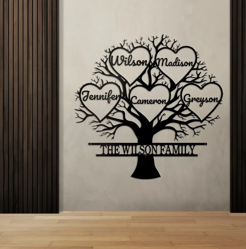 Family Tree - Custom Name - Metal Sign
