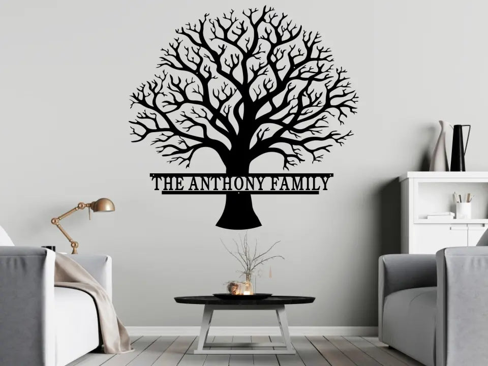 Family Tree - Custom Name - Metal Sign