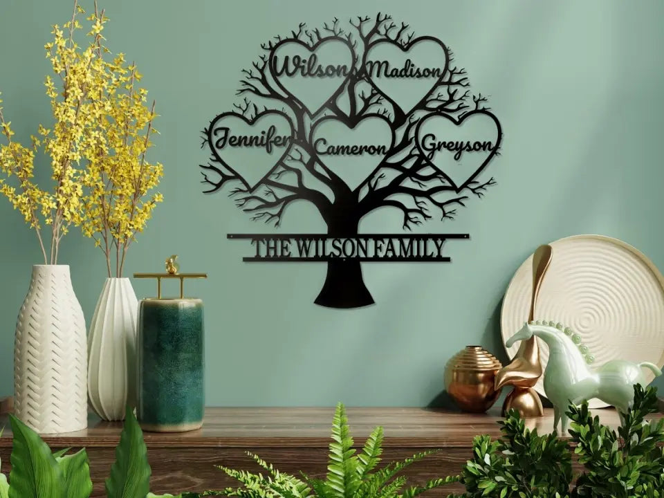 Family Tree - Custom Name - Metal Sign