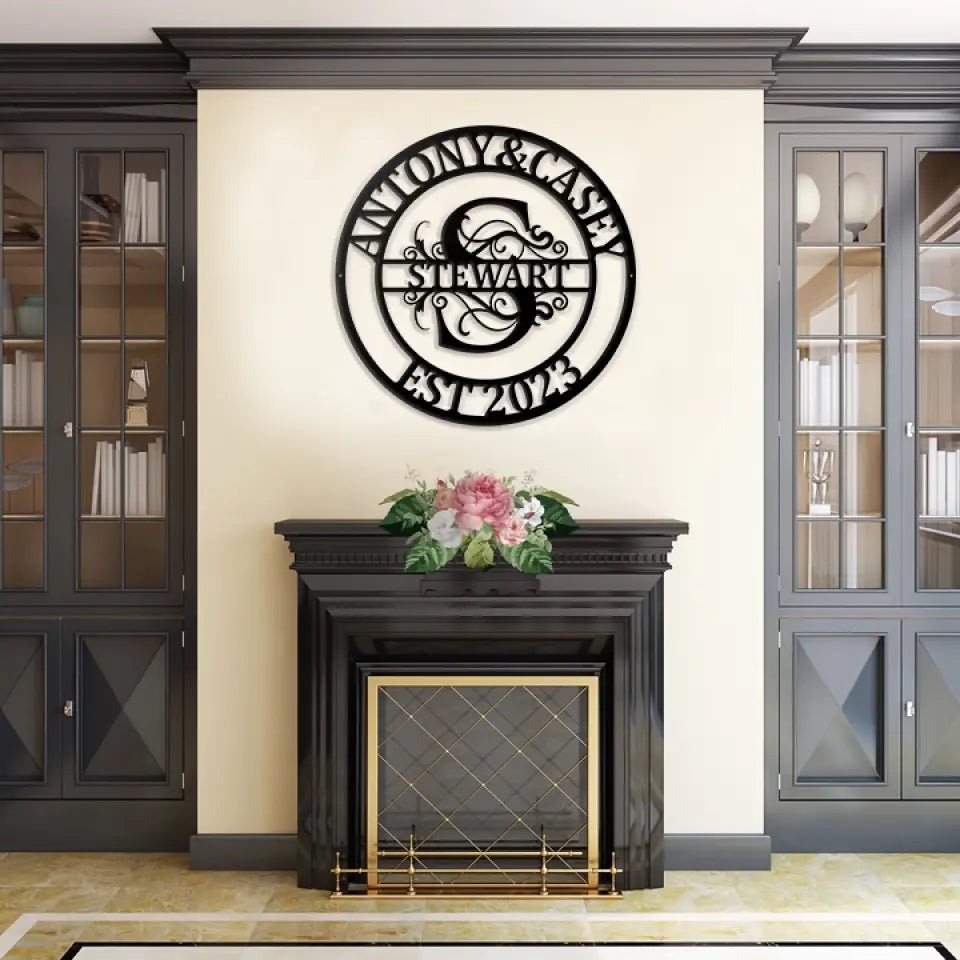 Custom Name Metal Monogram Signs
