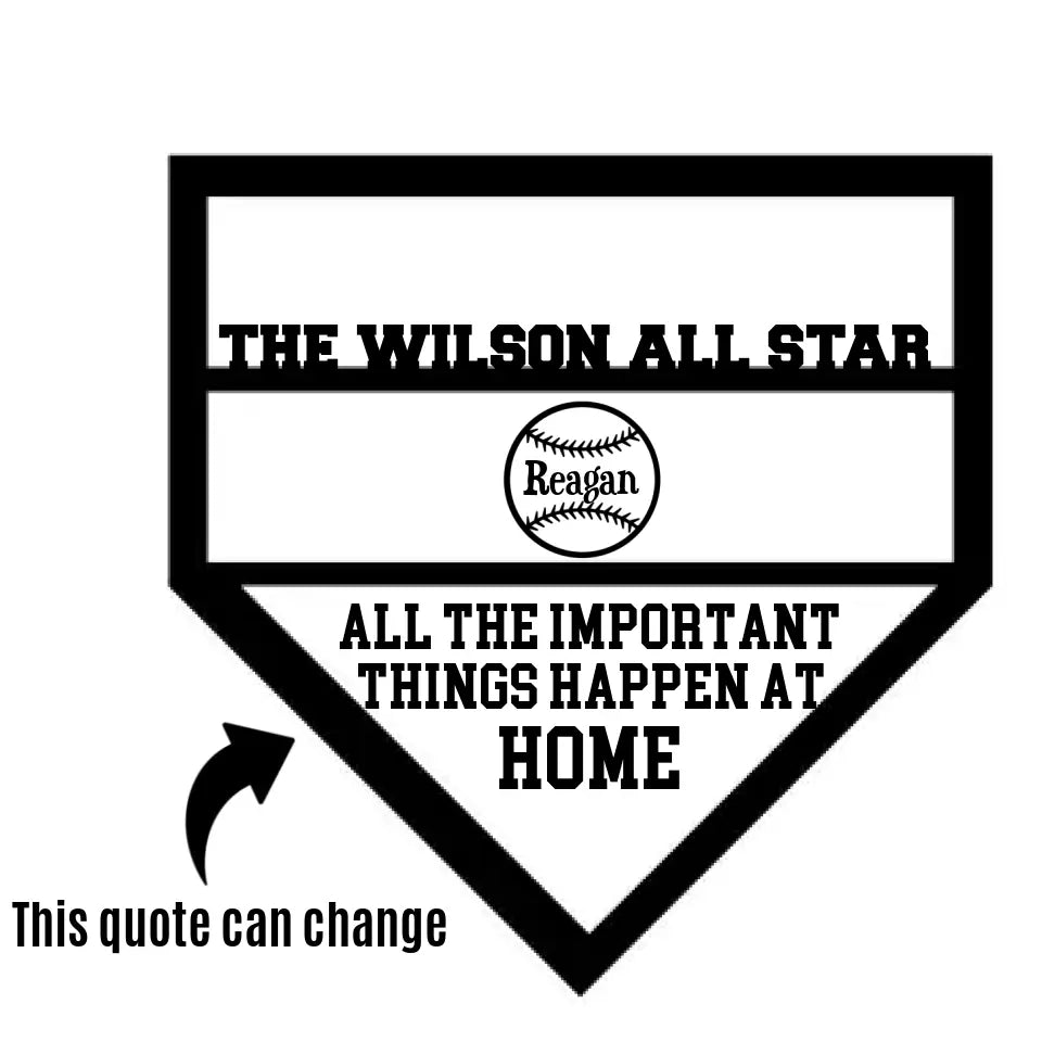 Dad's All Stars Baseball Sign - Wooden Sign - Father's Day Gift