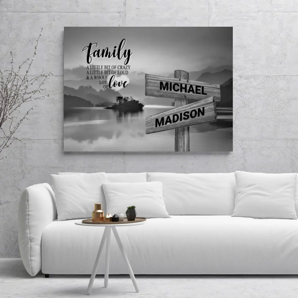 Riverside Sunset A Little Whole Lot of Love Multi-Names Premium Canvas