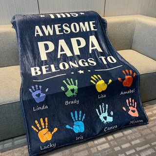 Personalized This Awesome Daddy Belongs to Blanket