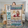 Personalized Blanket - I Love You To The Moon And Back - Christmas Gift Idea For Daughter