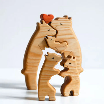 Wooden Bears Family Puzzle Home Decor