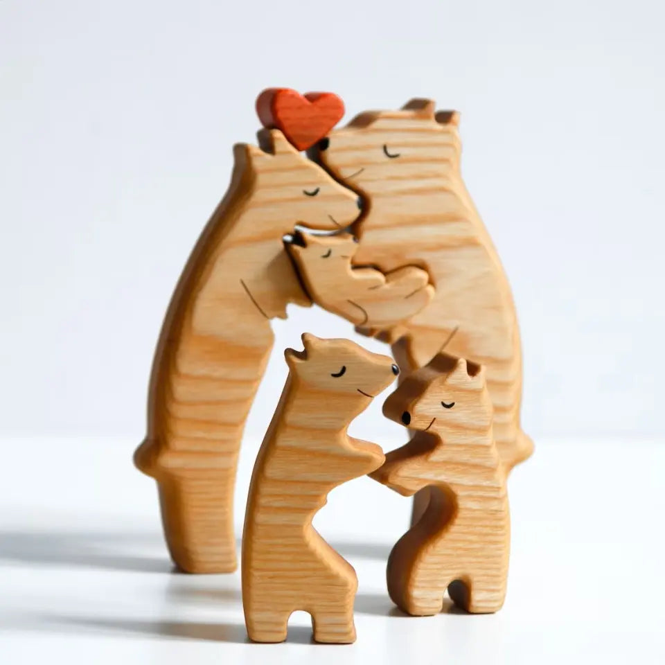 Wooden Bears Family Puzzle Home Decor