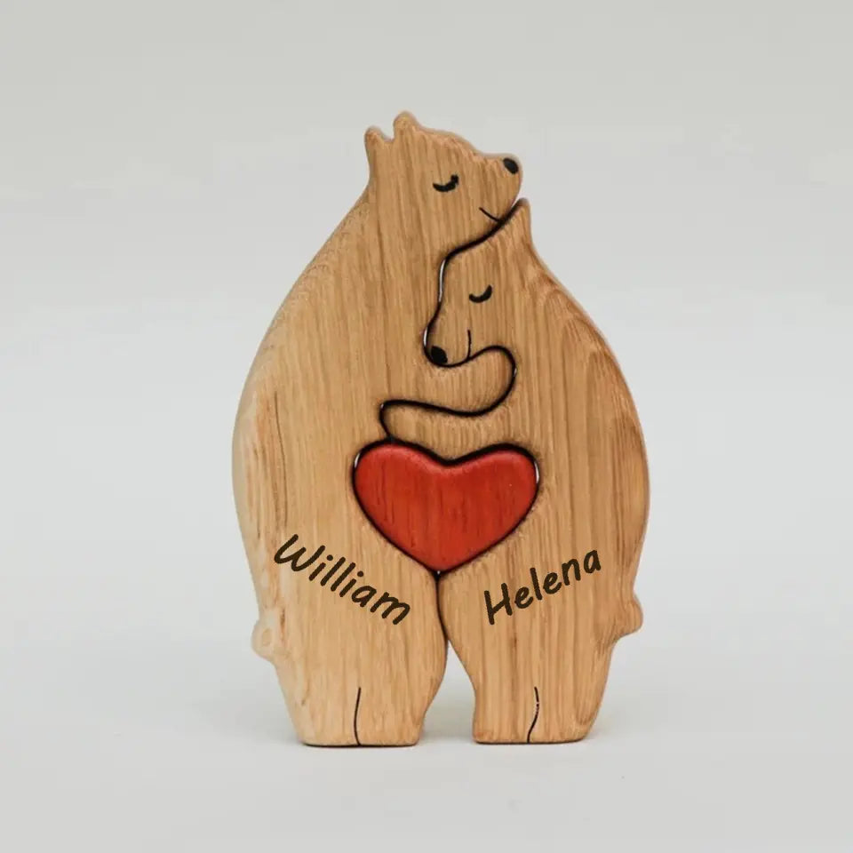 Wooden Bears Family Puzzle Home Decor