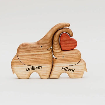 Wooden Elephants Family Puzzle Home Decor Keepsake Gift