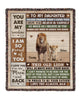 Woven Blanket Daughter This Old Lion - Christmas Gift For Your Daughter