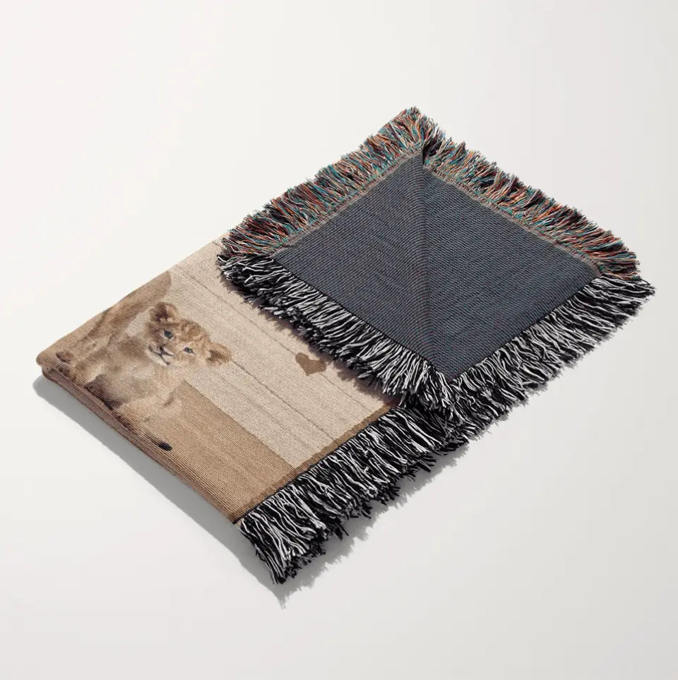 Woven Blanket Daughter This Old Lion - Christmas Gift For Your Daughter