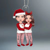 Christmas Doll Couple Standing, Personalized Acrylic Ornament, Christmas Gift Ideas For Couples