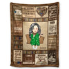 My Reading Blanket I Am A Bookaholic, Personalized Blanket, Anniversary Gift For Daughter Or Book Lovers