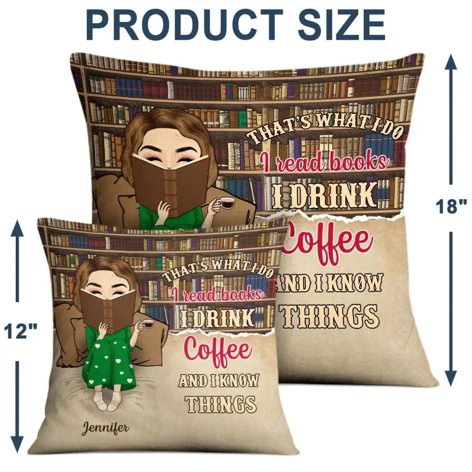 Reading Chibi Girl Just A Girl Who Loves Books, Personalized Custom Pillow, Christmas Gift For Daughter Or Book Lovers