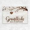 Personalized Canvas, Name Of Children, Anniversary Gift For Grandparents