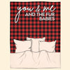 You & Me And The Dogs The Cats, Personalized Blanket, Christmas Gift Ideas For Couple, Dog & Cat Lovers