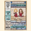 Personalized Blanket - I Love You To The Moon And Back - Christmas Gift Idea For Daughter