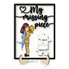 My Missing Piece - Personalized 2 Layer Wooden Plaque - Gift For Couples, Husband, Wife, Lover