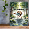 Custom Couples Frog Print, Unique Anniversary, Valentine's, & Engagement Gift, Personalized Wall Art