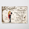 Favorite Place In The World Couple Kissing Personalized Poster, Gift For Him, For Her