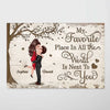 Favorite Place In The World Couple Kissing Personalized Poster, Gift For Him, For Her