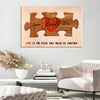 Personalized Couple Names Sign, Anniversary Gifts Idea for Him Her, Heart Puzzle Pieces Canvas