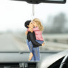 Couple Kissing - Personalized Acrylic Car Hanger - Anniversary Gift For Couples