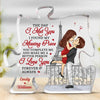 The Day I Met You - Couple Personalized Custom Puzzle Shaped Acrylic Plaque - Gift For Husband Wife, Anniversary