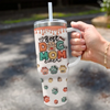 Best Dog Mom Ever - Dog & Cat Personalized Custom 3D Inflated Effect Printed 40 Oz Stainless Steel Tumbler With Handle - Gift For Pet Owners, Pet Lovers