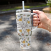 We Are Born Of Love, Love Is Our Mother - Family Personalized Custom 3D Inflated Effect Printed 40 Oz Stainless Steel Tumbler With Handle - Mother's Day, Gift For Mom, Grandma