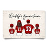 Daddy's Team Baseball Family Sitting Personalized Poster, Gift For Family, Dad, Grandpa, Husband