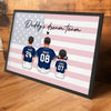 Daddy's Team Baseball Family Sitting Personalized Poster, Gift For Family, Dad, Grandpa, Husband