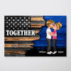 Hero Couple Nation Flag Gift by Occupation For Her, For Him Personalized Poster, Anniversary Gift for Couple