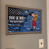 Hero Couple Nation Flag Gift by Occupation For Her, For Him Personalized Poster, Anniversary Gift for Couple