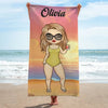 Personalized Beach Towel - Family Summer Vacation - Gift For Family, Friend