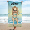 Personalized Beach Towel - Family Summer Vacation - Gift For Family, Friend