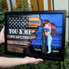 Hero Couple Nation Flag Gift by Occupation For Her, For Him Personalized Poster, Anniversary Gift for Couple