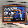 Hero Couple Nation Flag Gift by Occupation For Her, For Him Personalized Poster, Anniversary Gift for Couple