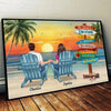 Summer Couple Sitting Be Happy Personalized Poster