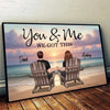 Eternal Sunset Personalized Beach Landscape Couple Poster, Anniversary Gift For Couple, For Him, For Her