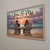 Eternal Sunset Personalized Beach Landscape Couple Poster, Anniversary Gift For Couple, For Him, For Her