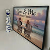 Eternal Sunset Personalized Beach Landscape Couple Poster, Anniversary Gift For Couple, For Him, For Her